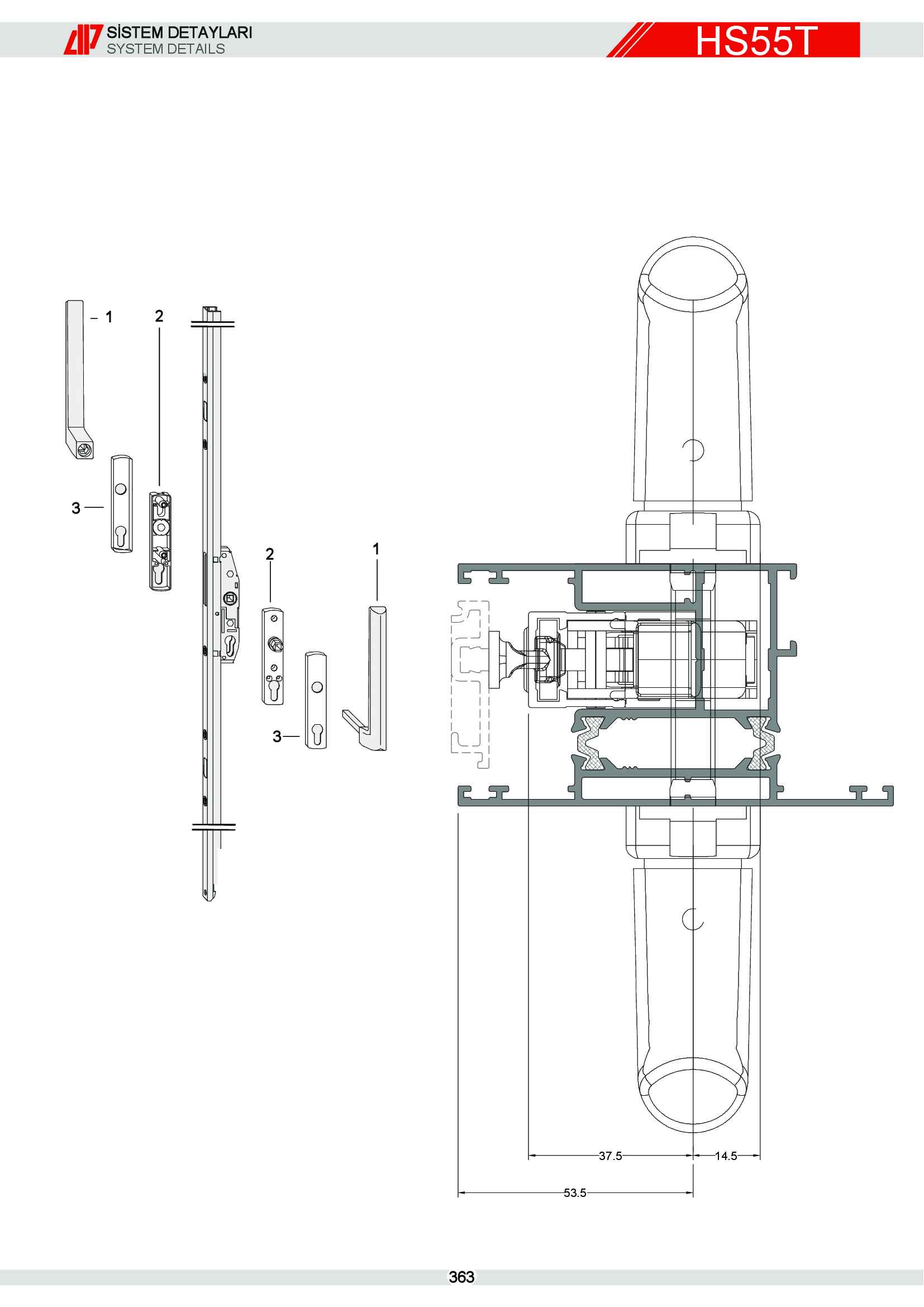 HEBESCHİEBE SÜRME ALÜMİNYUM 71